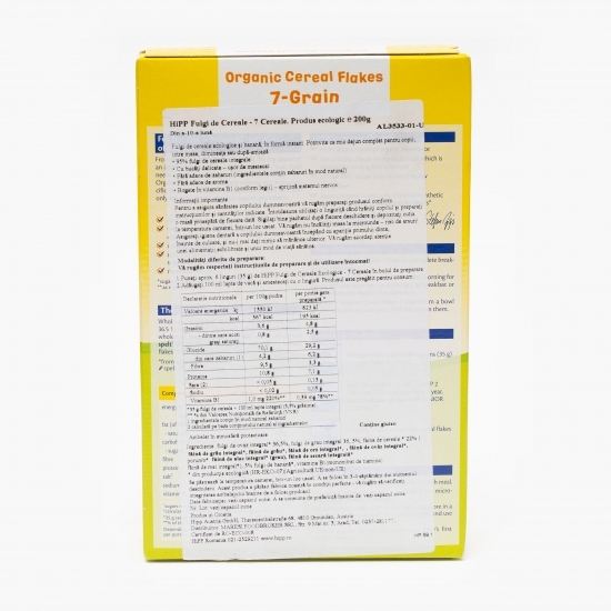 Fulgi de cereale eco 7 cereale, +10 luni, 200g
