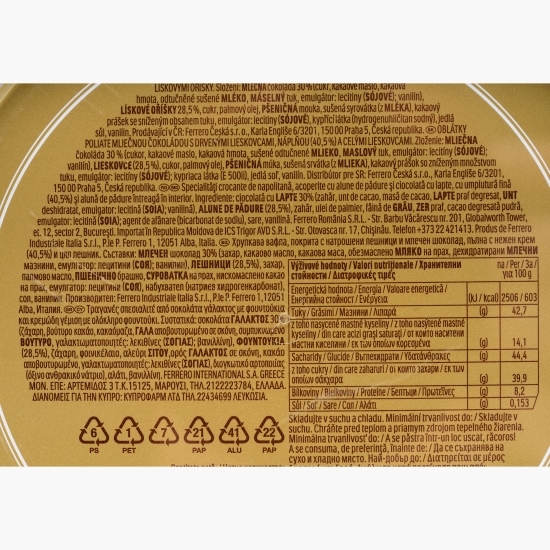 Praline acoperite cu alune și ciocolată cu lapte cu alună întreagă în interior 212.5g