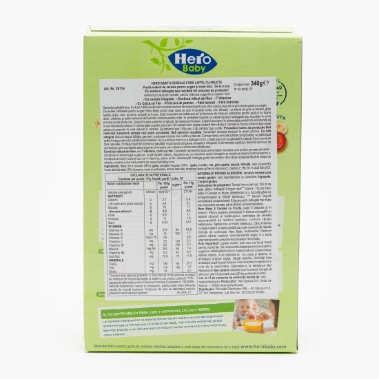8 Cereale cu fructe, fără lactoză, +6 luni 340g