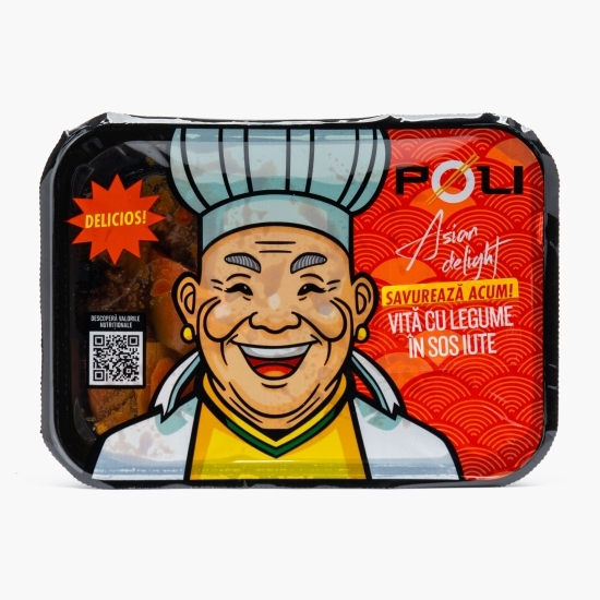 Vită cu legume în sos iute 300g