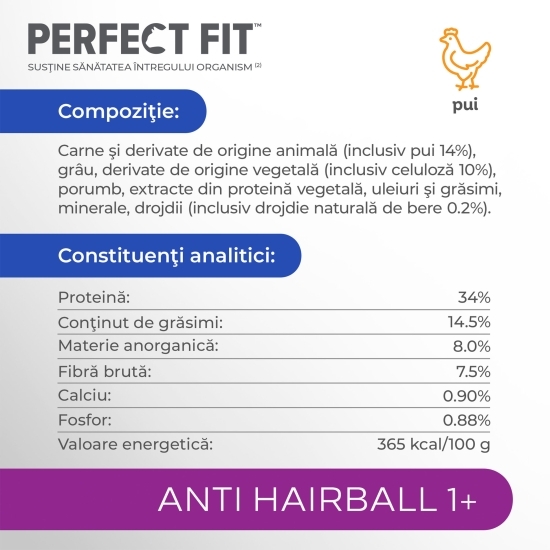 Hrană uscată pentru pisici adulte, 1.4 kg, cu pui 