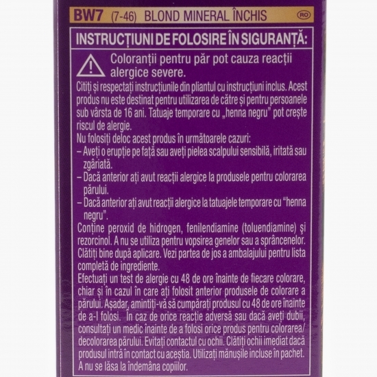 Vopsea de păr permanentă Intensive Color Cream BW7 Blond mineral închis 110ml
