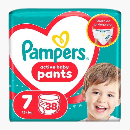 Scutece chiloțel Active Baby Pants Jumbo Pack, mărimea 7, 15+ kg, 38 buc