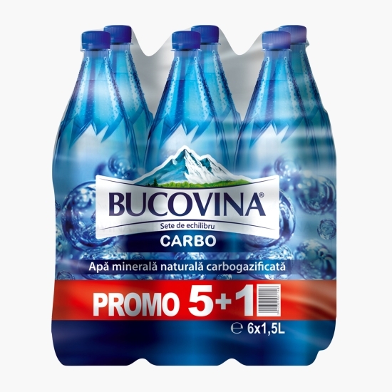 Apă minerală carbogazoasă 6 x 1.5l (5+1)