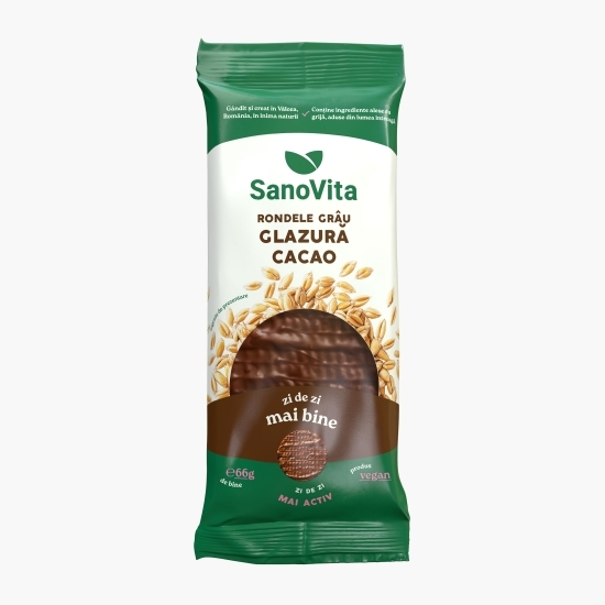 Rondele din grâu cu glazură de cacao 66g 