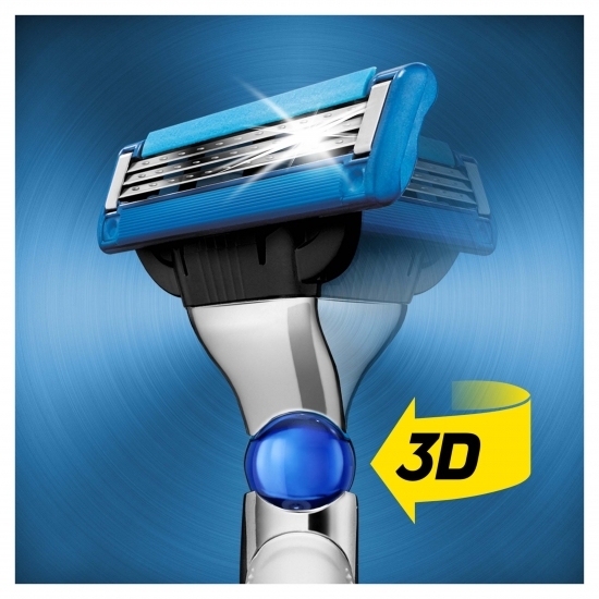 Aparat de ras Mach3 Turbo, mobilitate 3D + 1 rezervă
