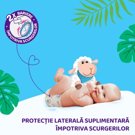 Scutece Sensitive Extra Large, mărimea 6, 13+ kg, 62 buc