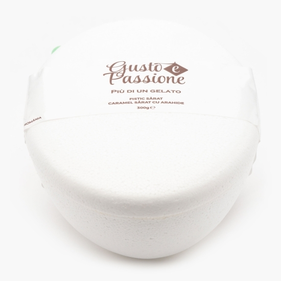 Înghețată italiană artizanală (gelato) fistic sărat + caramel sărat 300g