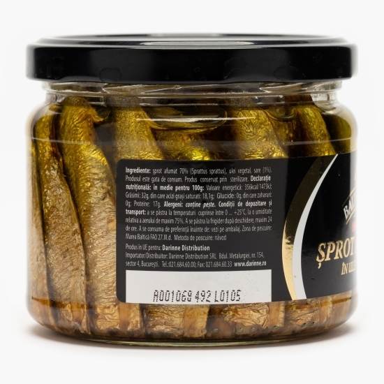 Șprot afumat în ulei vegetal 250g