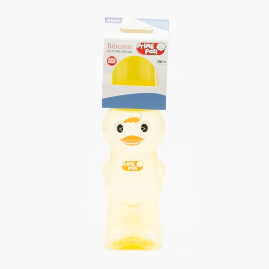 Biberon formă rață galben, +0 luni, 250ml