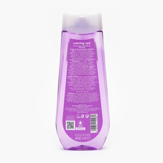 Gel de duș Calming Spa, Frangipani și ulei de argan, 400ml