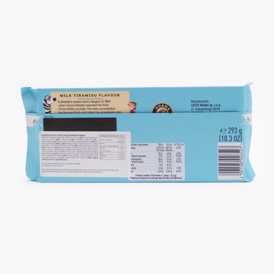 Ciocolată cu lapte cu umplutură și aromă de tiramisu 293g