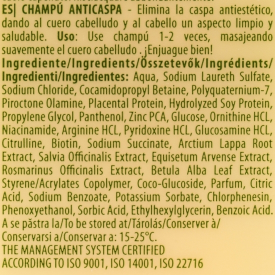 Șampon antimătreață Tratament Expert 400ml