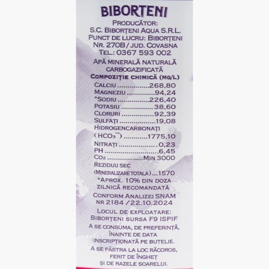 Apă minerală naturală carbogazoasă Magnesia 6x1l