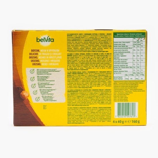 Batoane din cereale cu ciocolată neagră și alune (4 buc) 160g