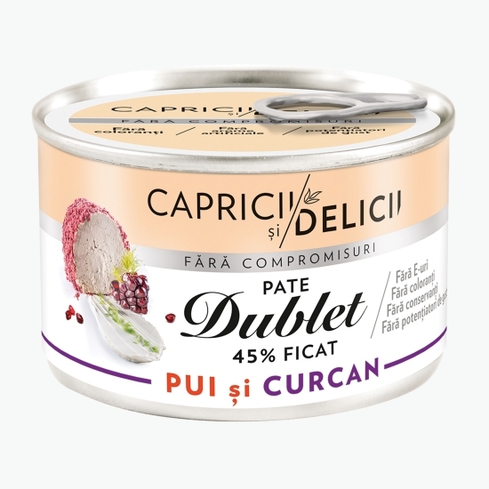 Pate cu ficat de pui și curcan 145g