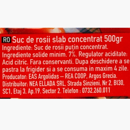 Suc de roșii slab concentrat 0.5l