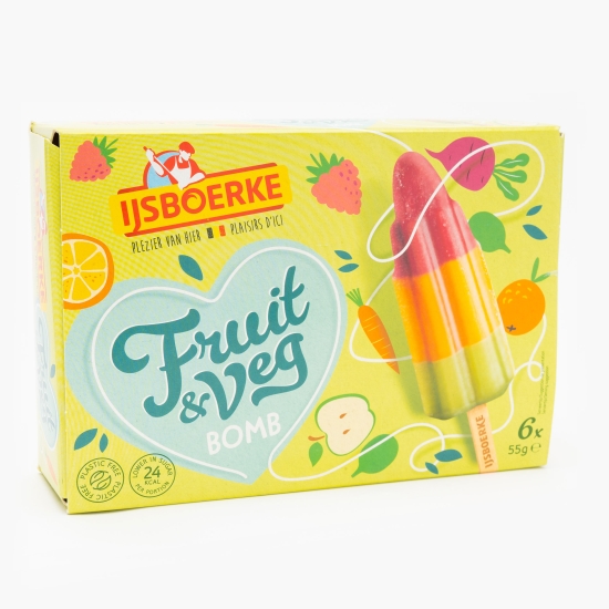 Bomb Ice stick vegan din mix de fructe și legume (6x55g) 330g