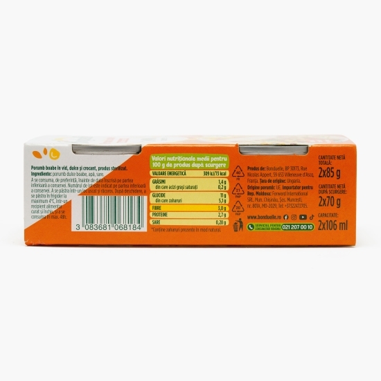Porumb boabe  dulce 2x85g