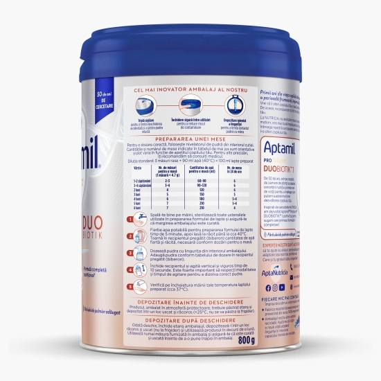Lapte praf PROfutura DUOBIOTIK 1, 0-6 luni, Nutricia, 800g
