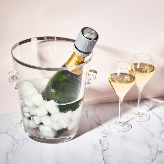 Dop pentru sticla de vin spumant Line, aluminiu 