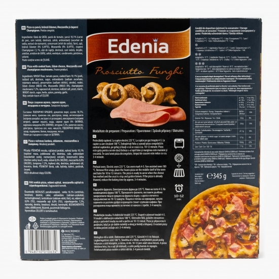 Pizza prosciutto funghi 345g