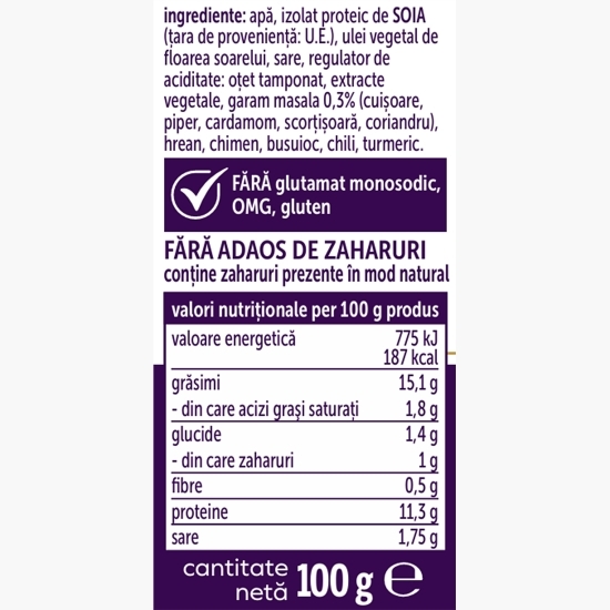 Pastă tartinabilă vegană cu Garam Masala 100g