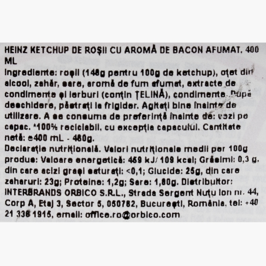 Ketchup cu bacon afumat 400ml