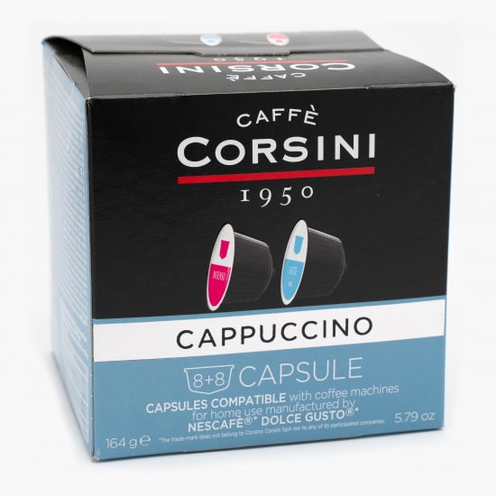 Capsule cafea, cappuccino, 8 băuturi, 164g