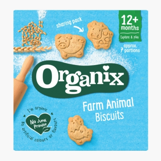Biscuiți ecologici pentru copii, formă animale, +12 luni, 100g