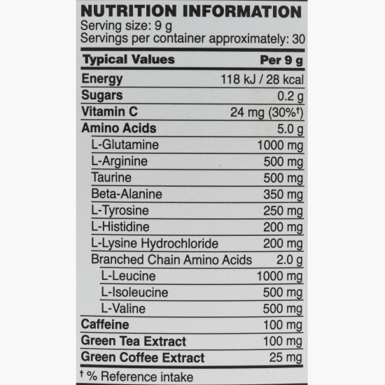 Aminoacizi Pre Workout Amino Energy, aromă fuziune fructe, 270g