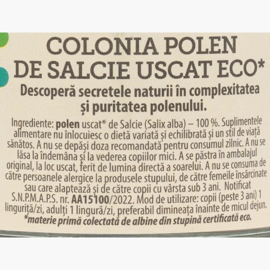 Polen de salcie uscat, eco 150g
