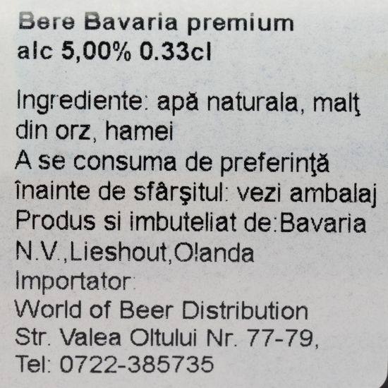 Bere blondă premium sticlă 0.33l