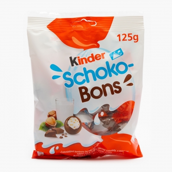 Bomboane de ciocolată cu lapte și bucăți de alune 125g