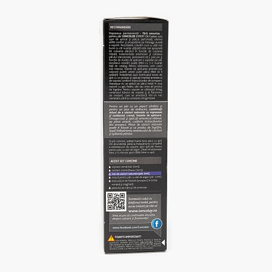 Vopsea permanentă pentru păr Expert Oil Fusion 1.0 negru 100ml