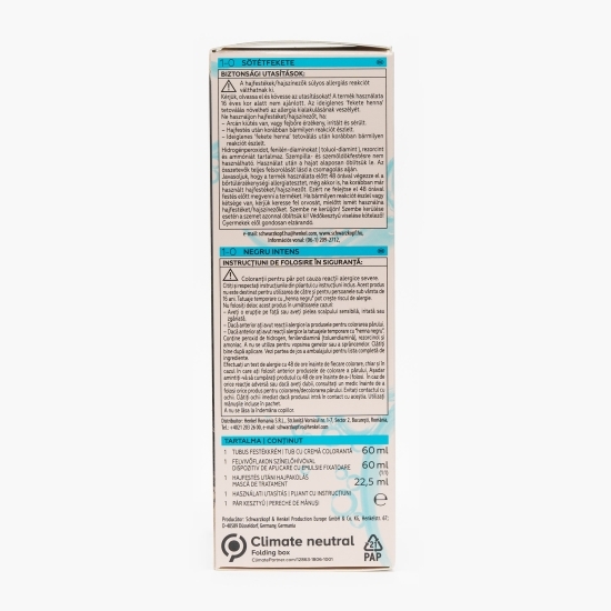 Vopsea de păr permanentă Color 1-0 negru intens 142.5ml