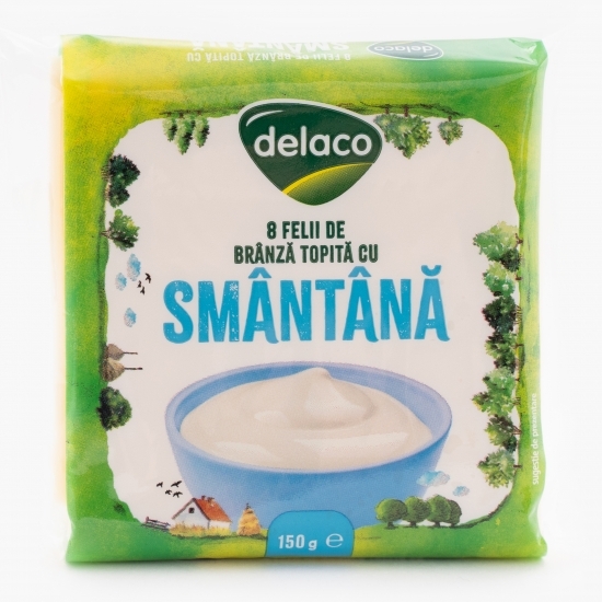 Brânză topită felii cu smântână 150g