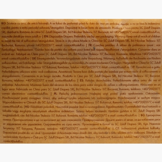 Scutece din bambus mărimea 1, 2-5kg, 40 buc