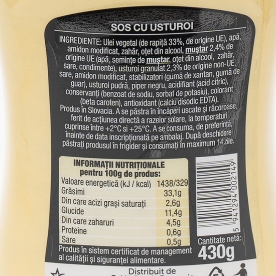 Sos cu usturoi 430g