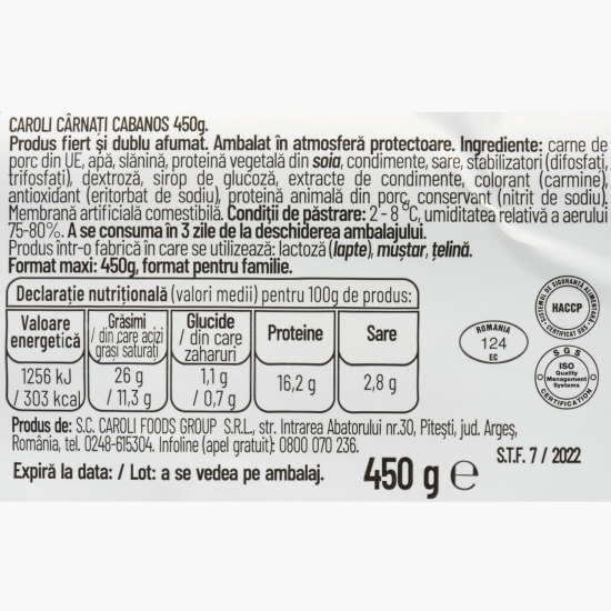 Cârnați cabanos 450g