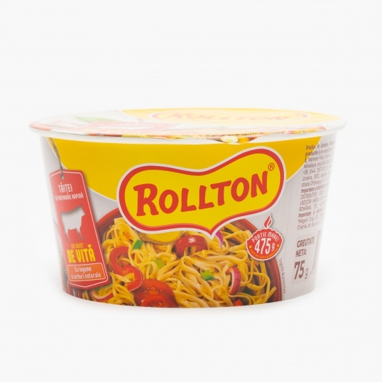 Tăieței instant cu gust de vită, caserolă 75g
