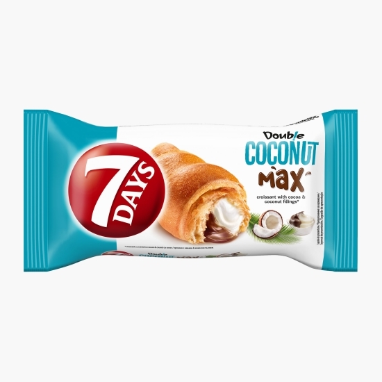 Croissant cu umplutură de cacao & cocos Double Max 80g