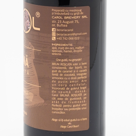 Bere brună roșcată nefiltrată și nepasteurizată sticlă 0.33l
