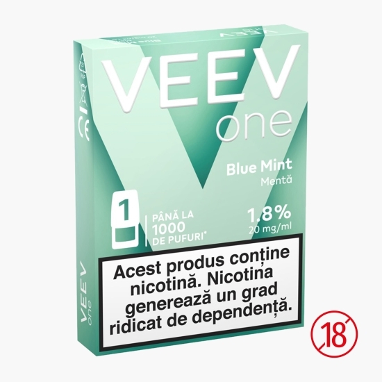 Capsulă pentru țigară electronică Blue Mint 1.8%, 20mg/ml nicotină, 1000 puffs