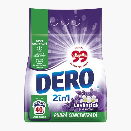 Detergent de rufe pudră automat 2în1 Lavandă, 40 spălări, 3kg