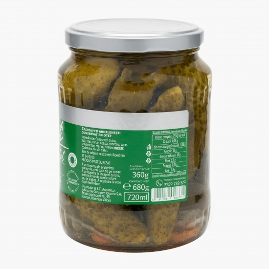 Castraveți ardelenești în oțet 680g