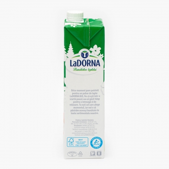 Lapte eco UHT 3.7% grăsime 1l