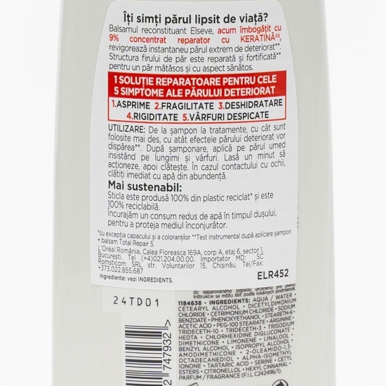 Balsam reconstituant pentru păr deteriorat 400ml