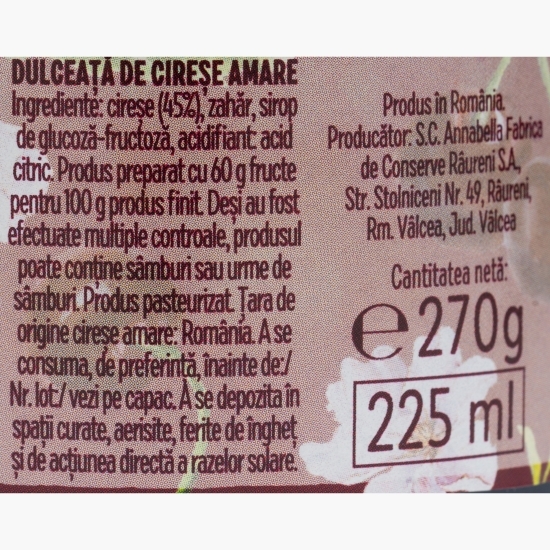 Dulceață de cireșe amare 270g