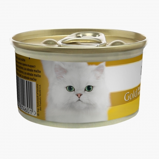 Hrană umedă pentru pisici, 85g, Mini fileuri în sos cu pui și ficat 